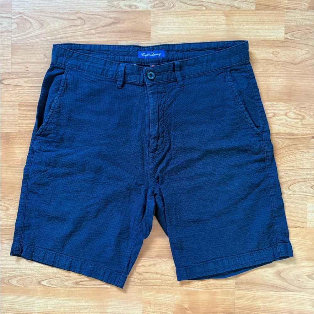 English Laundry Men’s Size 32W Waffle Knit Flat Front Cotton Casual Golf Shorts